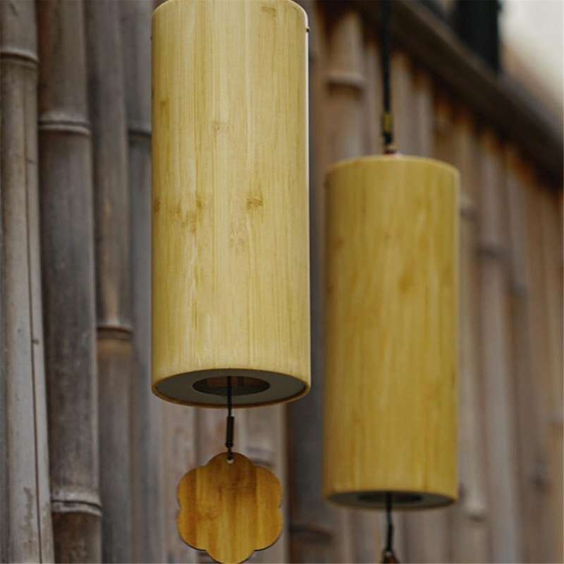 G Chord Winter Style Bamboo 8-tone Chord Wind Chimes Natural Bamboo Wind Chimes Outdoor Garden Pavil