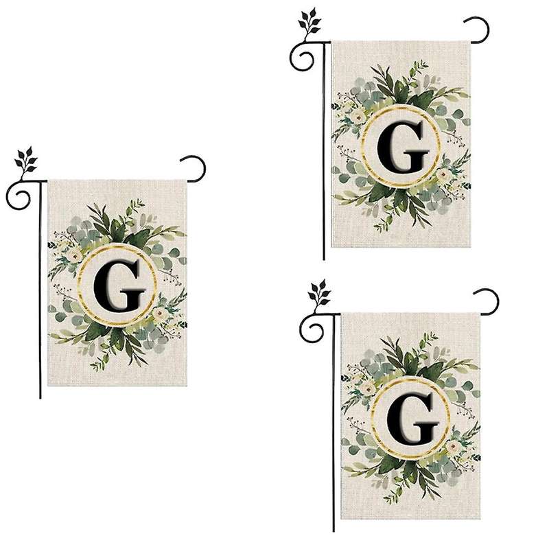 G Linen Garden Flag Double Layer Double Sided Letters Holiday Outdoor Flag Yard Decoration Flag