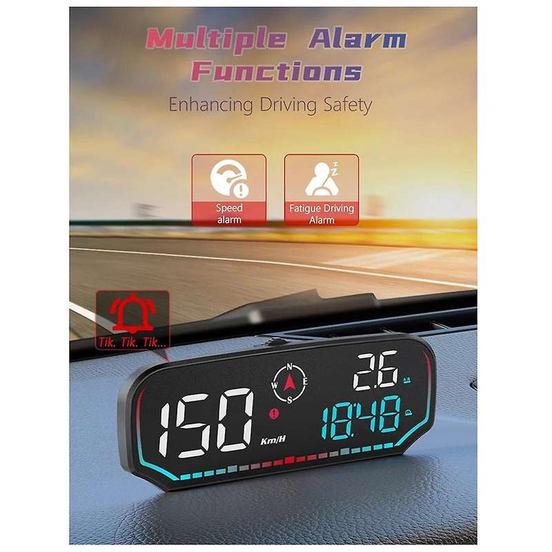 G14 Car Up Display Car HUD Speedometer Overspeed Alert Car Up Display Fatigue Driving Alarm