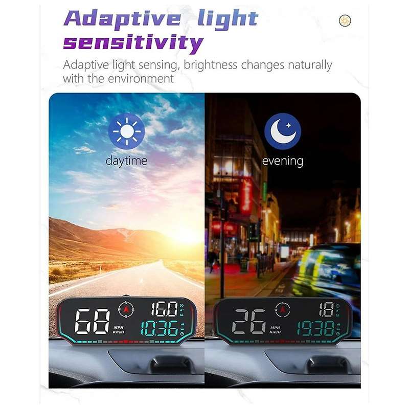 G14 Car Up Display Car HUD Speedometer Overspeed Alert Car Up Display Fatigue Driving Alarm