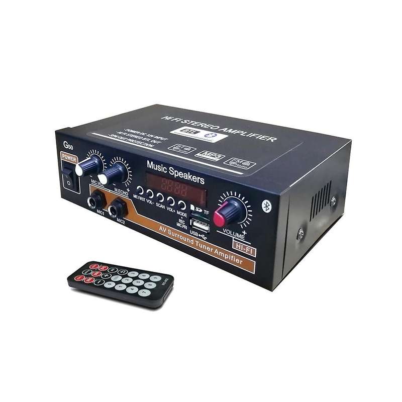 G50 Digital Amplifier Multi-functional Dual Amplifier Audio Stereo Amplifier Car Accessories Eu Plug