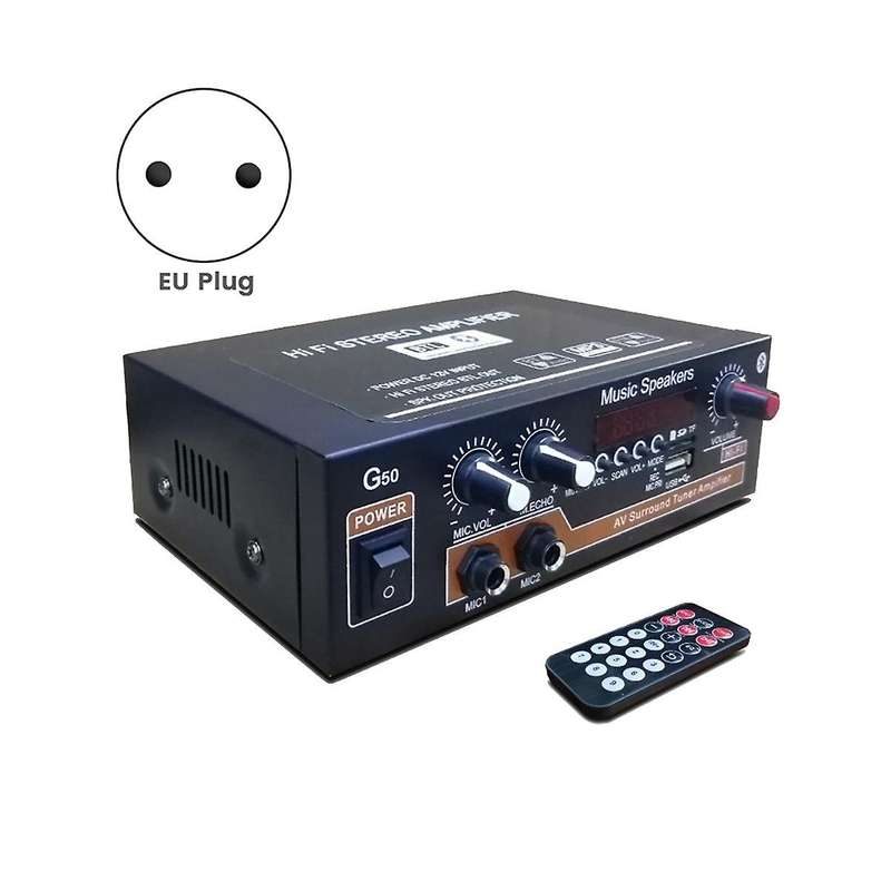 G50 Digital Amplifier Multi-functional Dual Amplifier Audio Stereo Amplifier Car Accessories Eu Plug