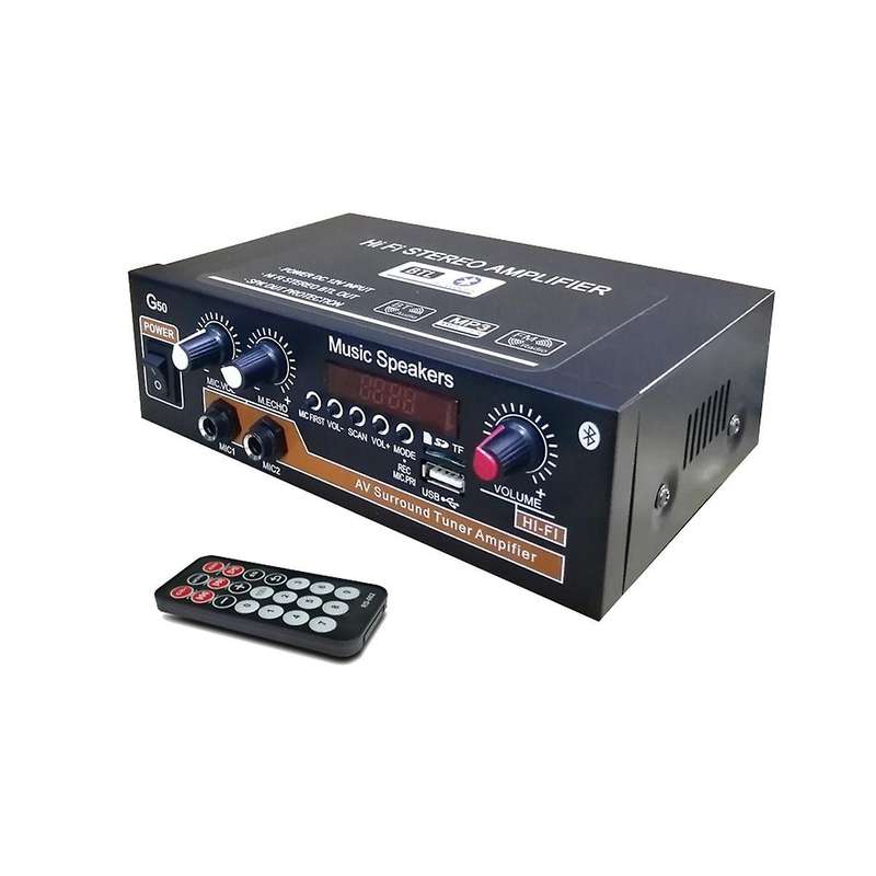 G50 Digital Amplifier Multi-functional Dual Amplifier Audio Stereo Amplifier Car Accessories Us Plug