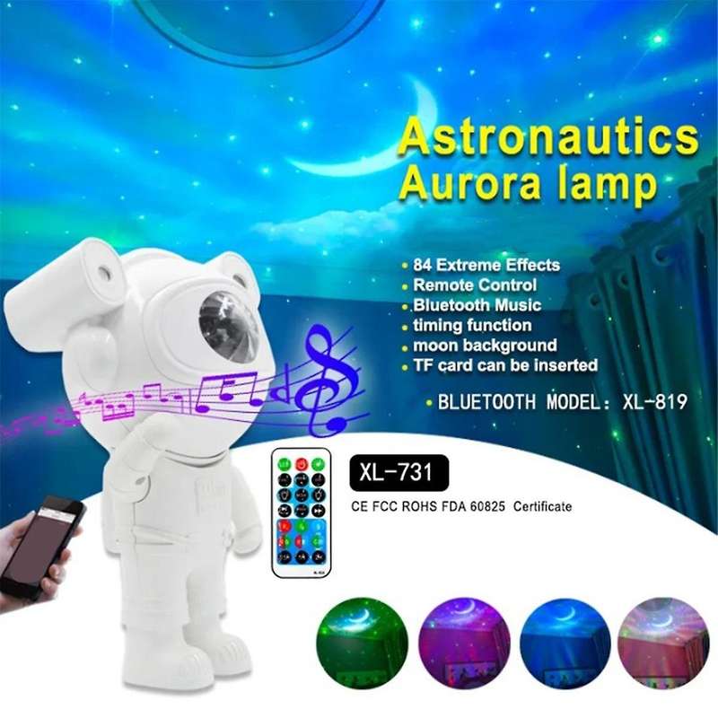 Galaxy Night Light Astronaut Star Nebula Ceiling Heavy Projector Light with Timer and Remote Bluetoo