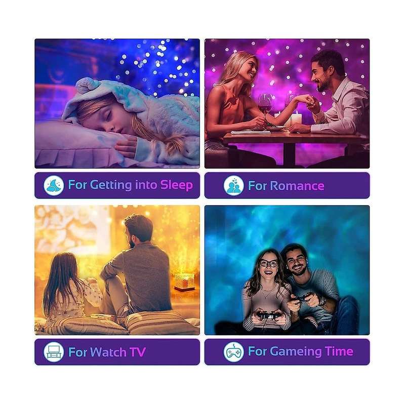 Galaxy Projector Light for Bedroom - Sensory Light with 16 Colors, Projector Night Light for Bedroom