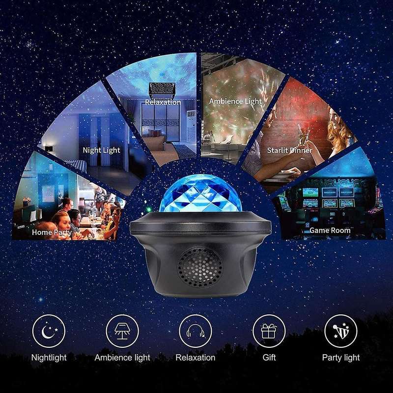 Galaxy Projector, Star Projector with Bluetooth Music Speaker Remote Control, Northern Aurora Night
