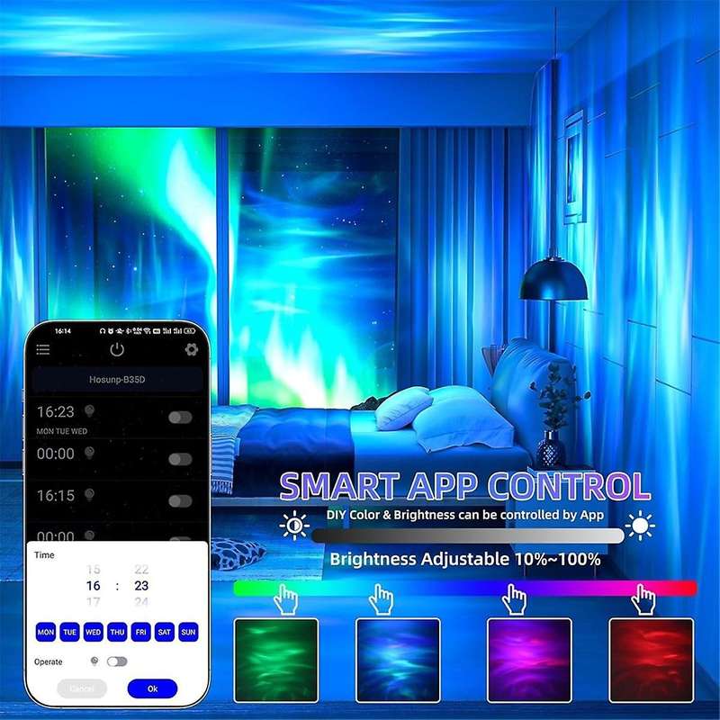 Galaxy Projector, Northern Galaxy Light Projector, Starry Nebula Night Light Projector for Kids Adul