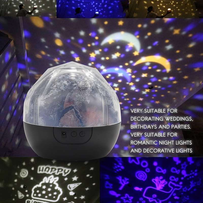 Galaxy Projector Night Lamp Earth Lamp Led Colorful Rotating Flashing Star Child Light