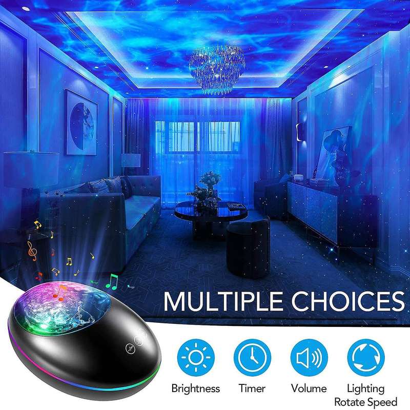 Galaxy Star Projector Light Led Ceiling Starry Night Sea Space Music Projection Lamp