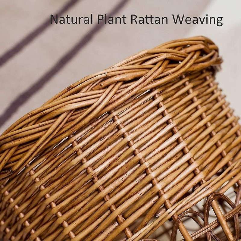 Garbage Can Wicker and Rattan Waste Basket for House Finishing Flower Basket Storage Basket Househol