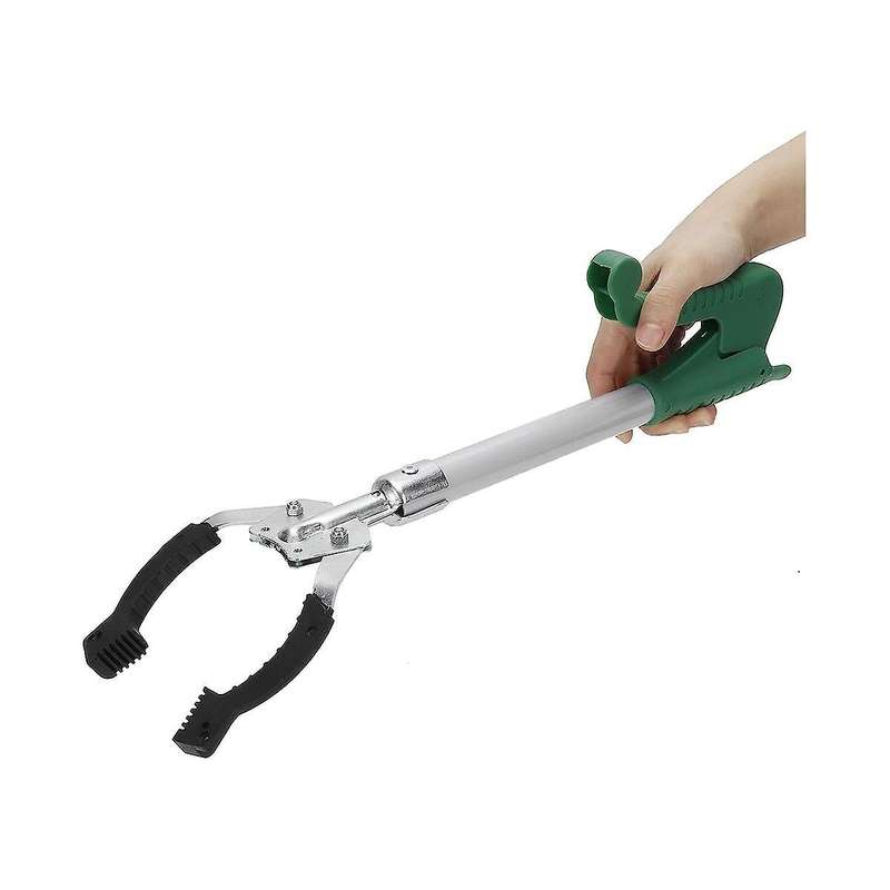 Garbage Tongs Reaching Tool Long Arm Garbage Collection Stick Alloy Garbage Clip Picker 40cm