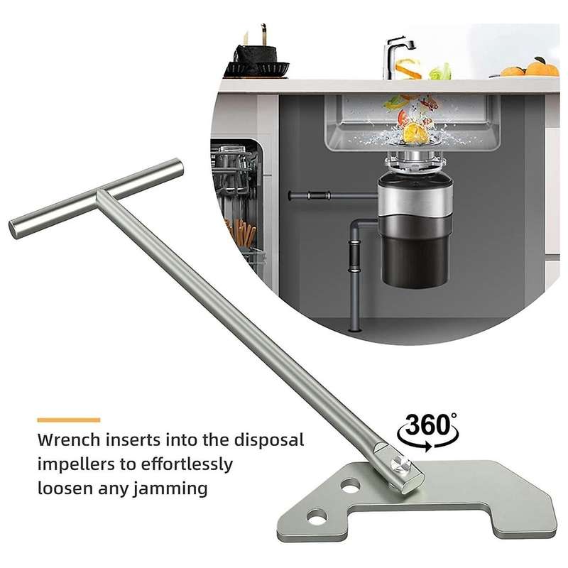 Garbage Disposer Unjamming Wrench,silver Garbage Disposal Wrench Tool,garbage Disposal Wrench for Ga
