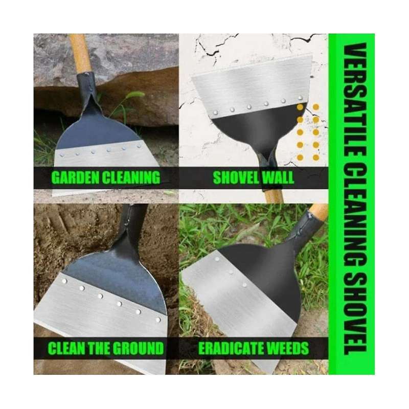 Garden Cleaning Shovel Multifunctional Shovel Flat Shovel Carbon Steel Weeding Tool Weeding Tool Ga