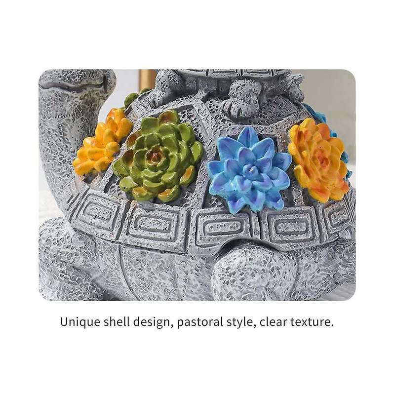 Garden Decoration with Succulent Plant Resin Succulent Turtle Ashtray with Cover Living Room Table D