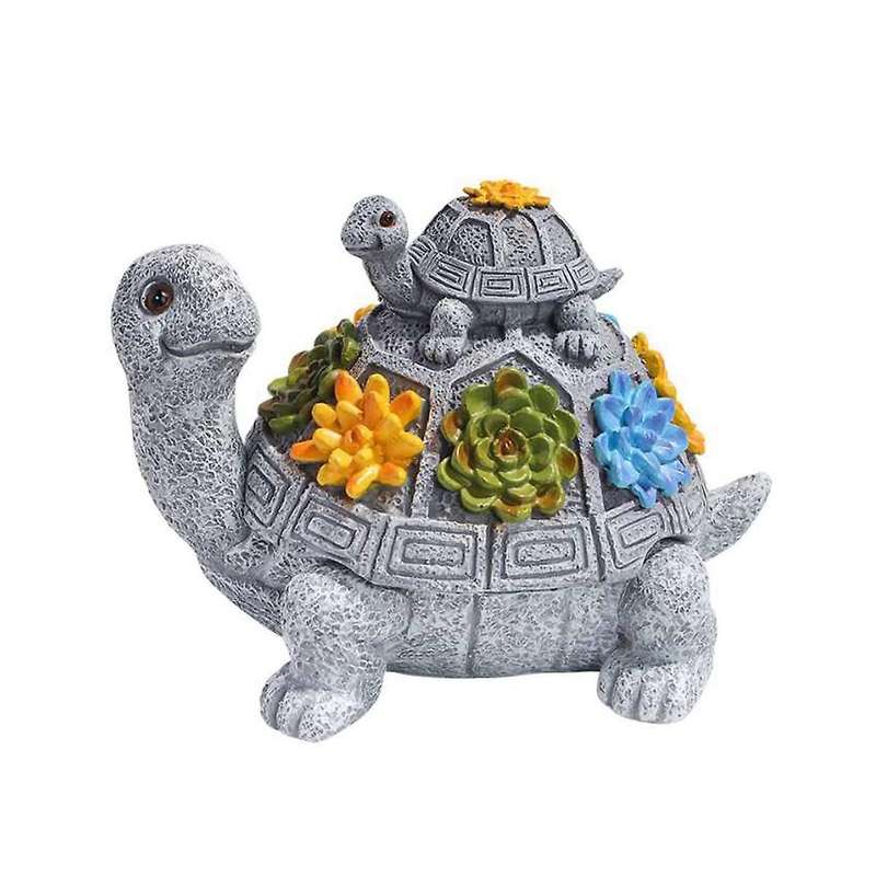 Garden Decoration with Succulent Plant Resin Succulent Turtle Ashtray with Cover Living Room Table D