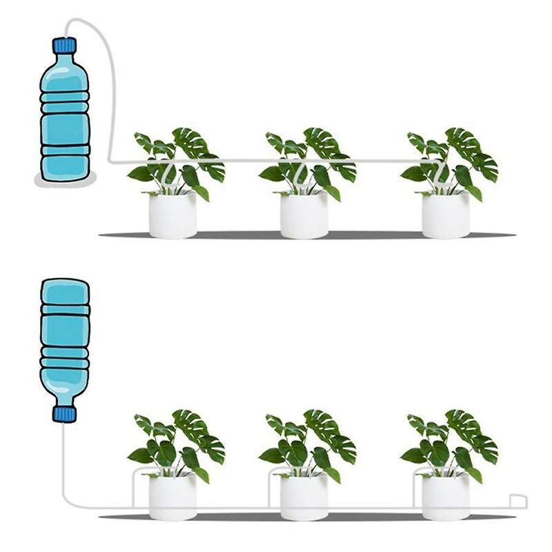 Garden Drip Irrigation Kit with Regulator Valve, Potted Plant Watering Set 4/7mm Hose Set