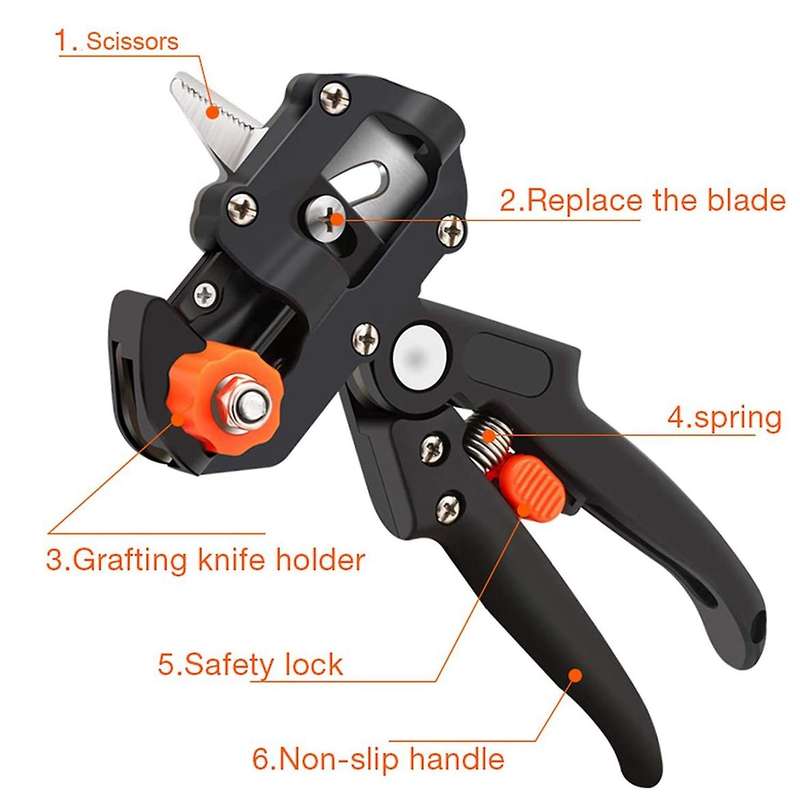 Garden Grafting Tool Kit - Gardening Pruning Shears, Garden Scissors Set for Plant Branch Vine Fruit