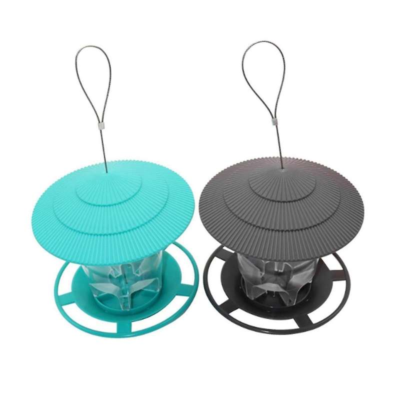 Garden Gazebo Hanging Wild Bird Feeder Outdoor Container Pet Bird Feeding House Type Bird Feeder Gre