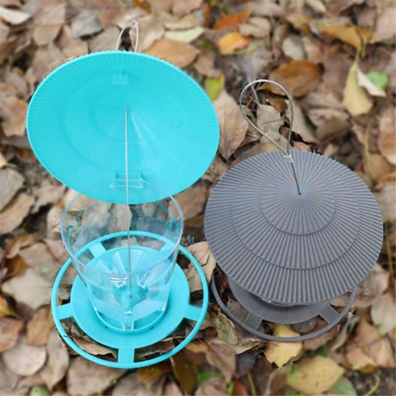 Garden Gazebo Hanging Wild Bird Feeder Outdoor Container Pet Bird Feeding House Type Bird Feeder Gre