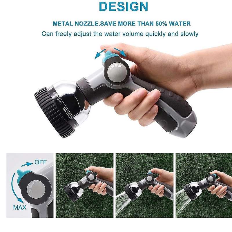 Garden Hose Nozzle Sprayer: 2 Pack 10 Watering Patterns Water Hose Spray Nozzles for Watering Plants
