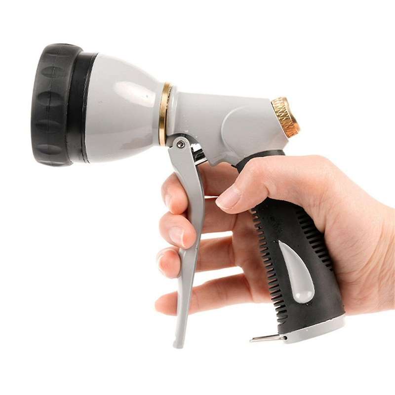 Garden Hose Nozzle Sprayer Heavy Duty, 100% Metal Water Hose Nozzle with 8 Patterns, High Pressure H