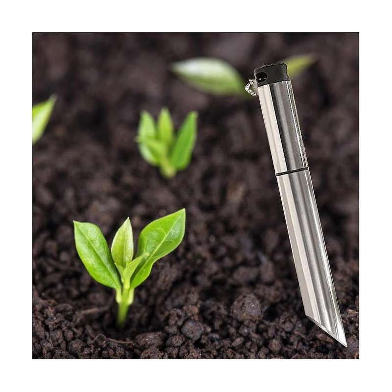 Garden Hole Puncher Stainless Steel Soil Planting Punch Beveled Design Plant Sow Dibber Hole Punch