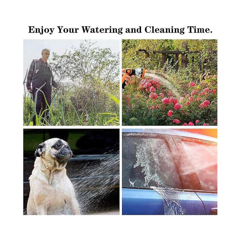 Garden Hose Nozzle Spray Nozzle,10 Hose Metal Duty Watering Patterns Thumb Control On Off Valve Wat