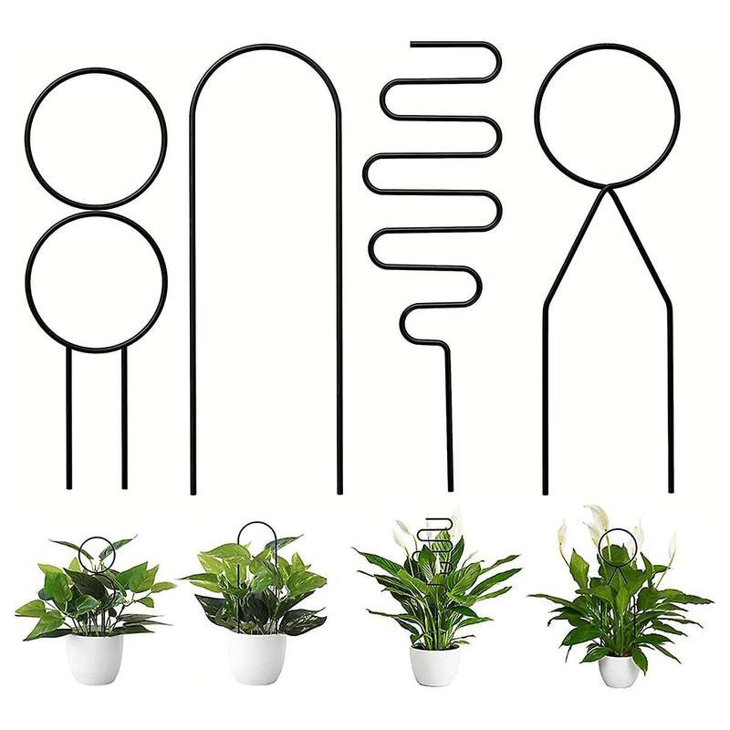 Garden Indoor Climbing Plant Metal Trellis, Plant Climbing Frame Potted Plant Trellis Support Garden