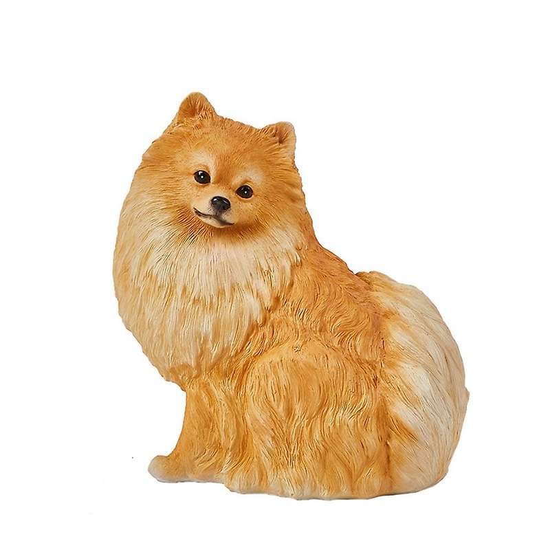 Garden Ornaments Outdoor Cute Pomeranian Statue Handmade Outdoor Garden Decoration Simulation Puppy