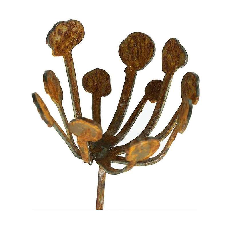 Garden Patio Metal Wrought Iron Insert Metal Flowers Garden Decor, Metal Sculpture Set Of 5 Garden S