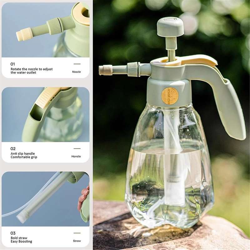 Garden Sprayer, 1.5L Garden Sprayer, Spout Bottle, Clear , Handheld Water Bottle for Plants