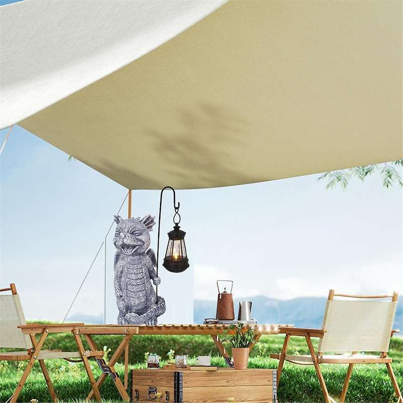 Garden Statue Dinosaur Outdoor Decor, Solar Patio Garden Sculptures & Statues, Resin Garden Decor G