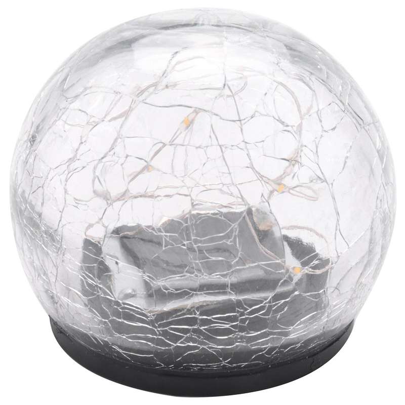 Garden Solar Light Blue Lotus Flower Light for Garden Decoration Waterproof Solar Cracked Glass Bal