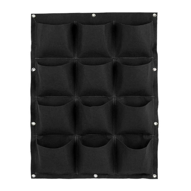 Garden Vertical Planter Multi Pocket Wall Mount Living Growing Bag Felt Indoor/outdoor Herb Pot, 12