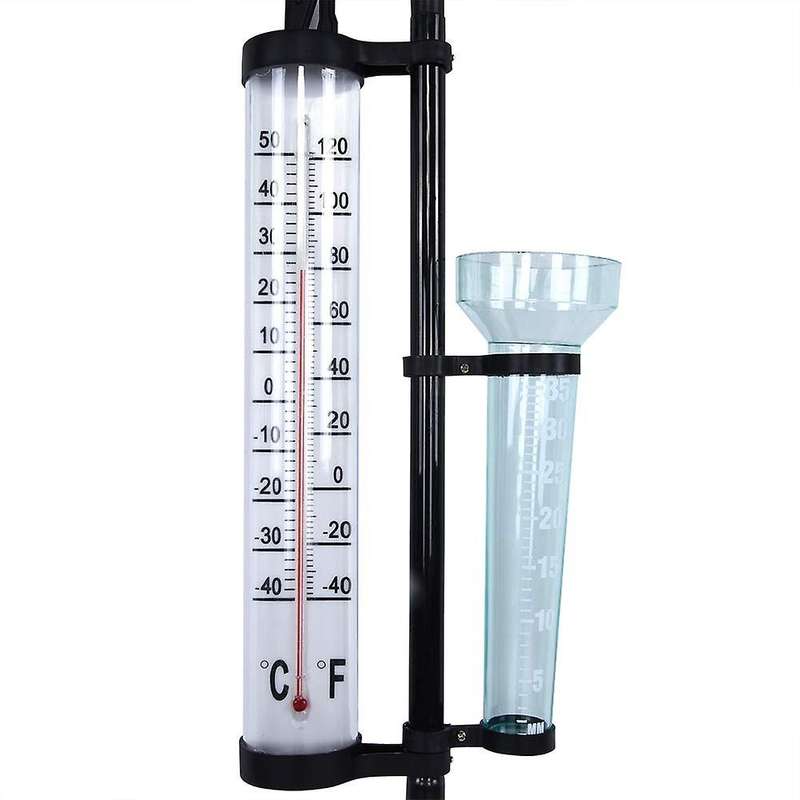 Garden Weather Station, Weather Station Rain Gauge, Wind Gauge Rain Gauge and Thermometer for Garde
