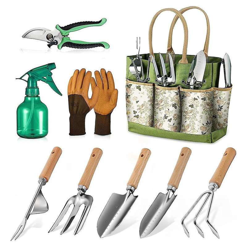 Gardening Tools 9-Piece Heavy Duty Gardening Hand Tools with Fashion and Durable Garden
