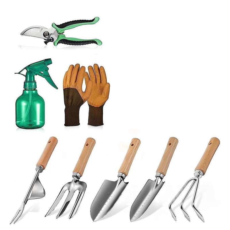 Gardening Tools 9-Piece Heavy Duty Gardening Hand Tools with Fashion and Durable Garden