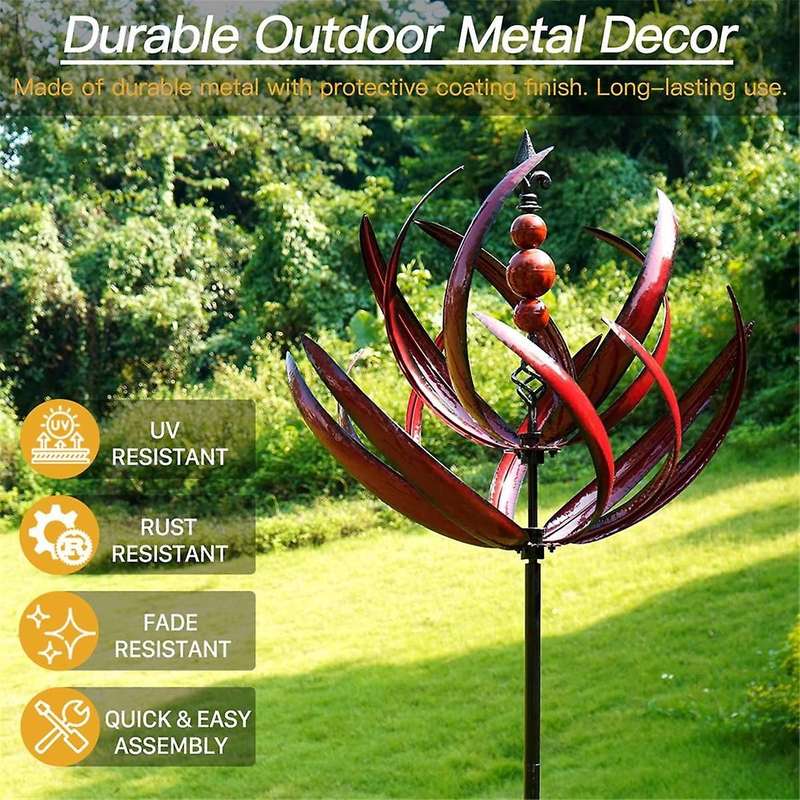 Garden Wind Spinners - Large Outdoor Metal Wind Spinners Sculptures, Lawn Art Garden Decor