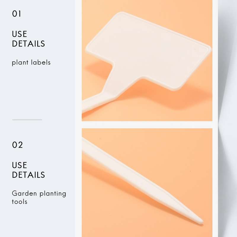 Gardens Planting Tools 50 Pcs Bonsai Plastic Labels Garden White