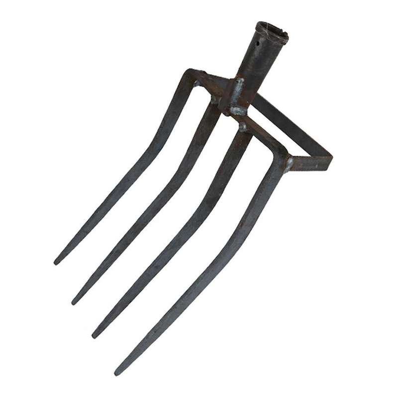 Gardening Pitchfork, Metal Large Fork Gardening Tool with 4 Gardening Claws for Compost, Horses, Hay