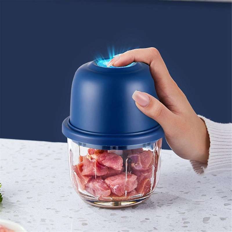 Garlic Chopper Portable Food Processor, Mini Food Chopper Onion Chopper, Cordless Meat Grinder with