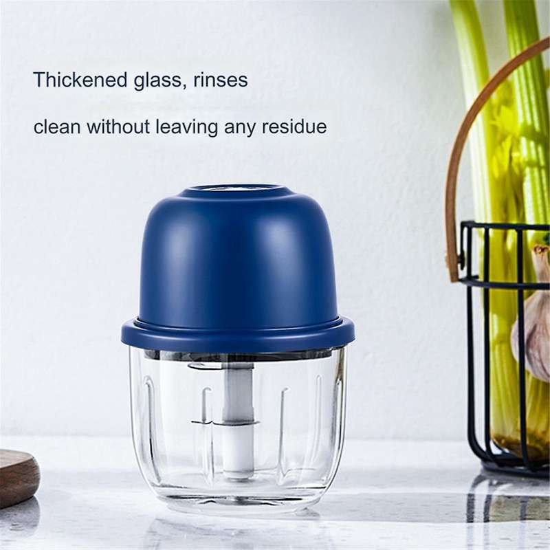Garlic Chopper Portable Food Processor, Mini Food Chopper Onion Chopper, Cordless Meat Grinder with