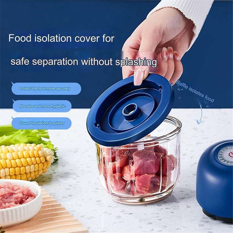 Garlic Chopper Portable Food Processor, Mini Food Chopper Onion Chopper, Cordless Meat Grinder with