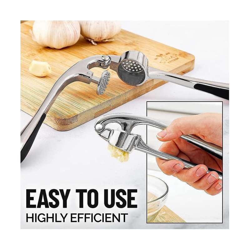 Garlic Press Kitchen Tool, Garlic Press with Easy Press Handle - Garlic Chopper Tool for Extracting