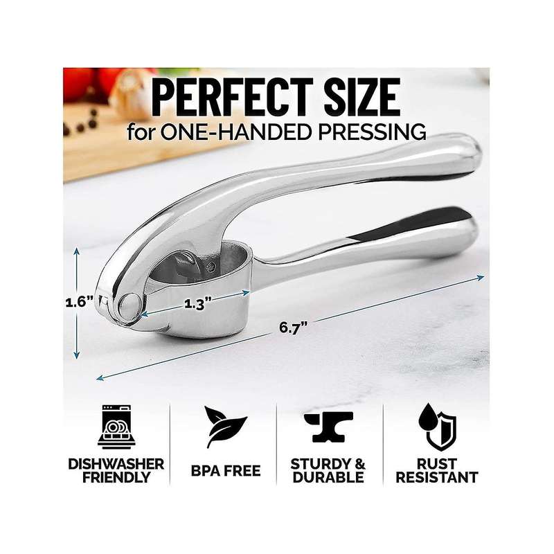Garlic Press Kitchen Tool, Garlic Press with Easy Press Handle - Garlic Chopper Tool for Extracting