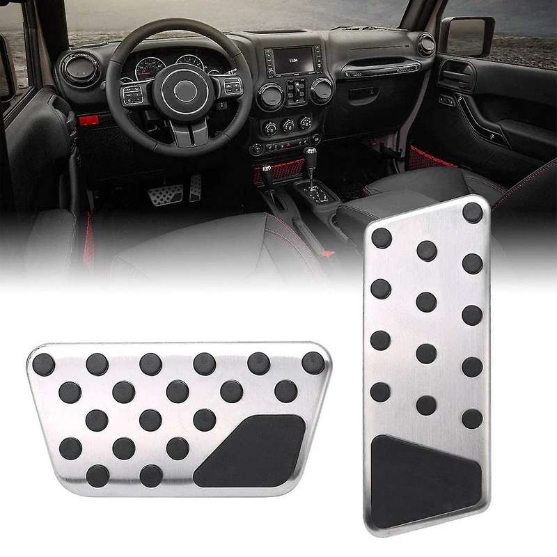 Gas and Brake Pedal Cover Set Foot Pedal Anti-Slip for 2007-2017 JK JKU Models, 2 Pcs