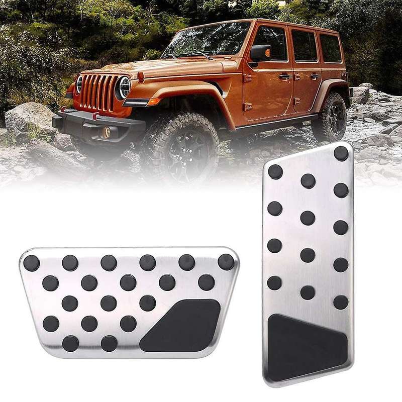 Gas and Brake Pedal Cover Set Foot Pedal Anti-Slip for 2007-2017 JK JKU Models, 2 Pcs