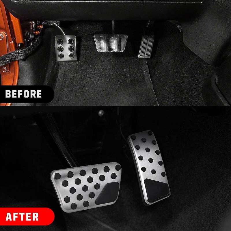 Gas and Brake Pedal Cover Set Foot Pedal Anti-Slip for 2007-2017 JK JKU Models, 2 Pcs