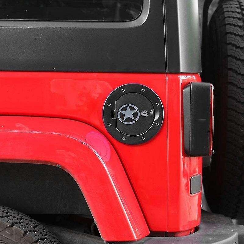 Gas Cap Cover Locking Gas Tank Door for 2007-2018 JK Pentastar Style