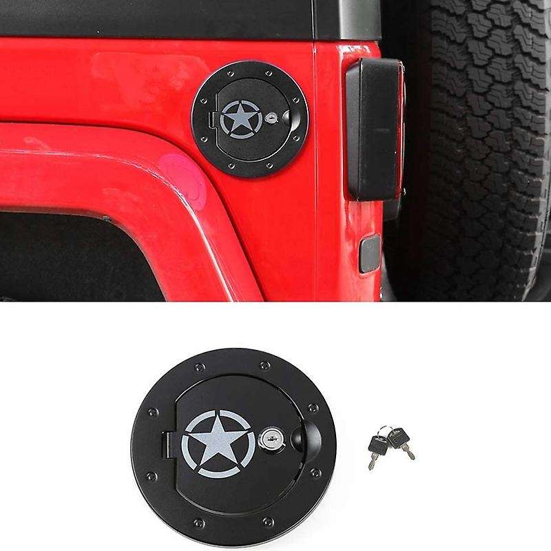 Gas Cap Cover Locking Gas Tank Door for 2007-2018 JK Pentastar Style